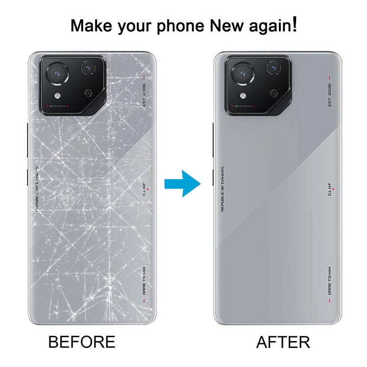 For Asus ROG Phone 8 AI2401 Original Glass Battery Back Cover with Camera Lens Cover(Grey) - Back Cover by PMC TechLife | Online Shopping South Africa | PMC TechLife | Buy Now Pay Later Mobicred