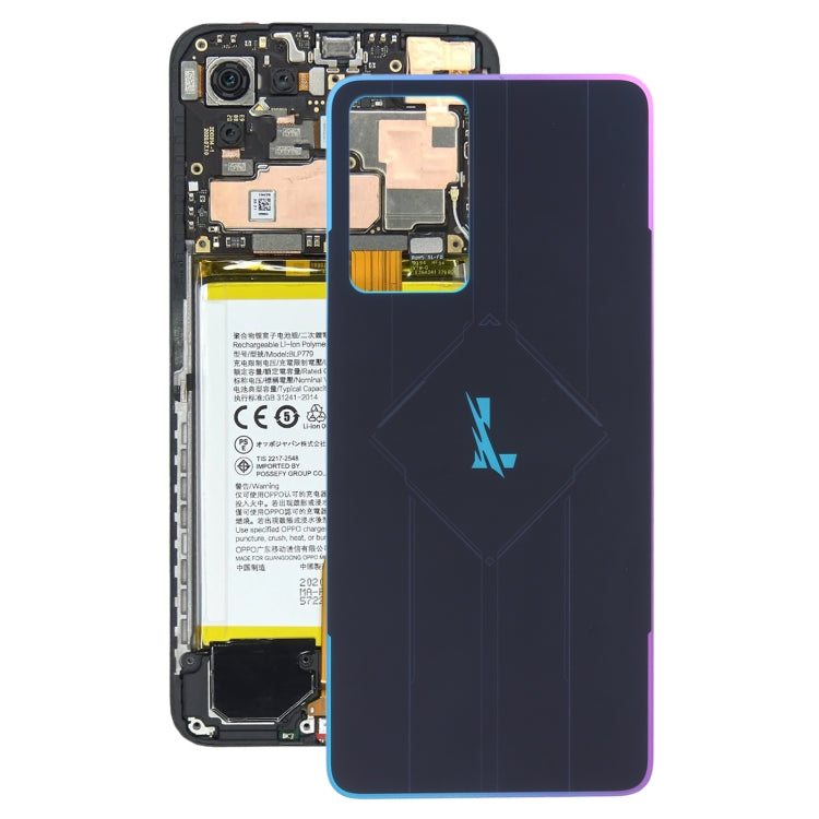 For OPPO Reno7 Pro 5G Original Glass Battery Back Cover (Colorful Black) - Back Cover by PMC TechLife | Online Shopping South Africa | PMC TechLife | Buy Now Pay Later Mobicred