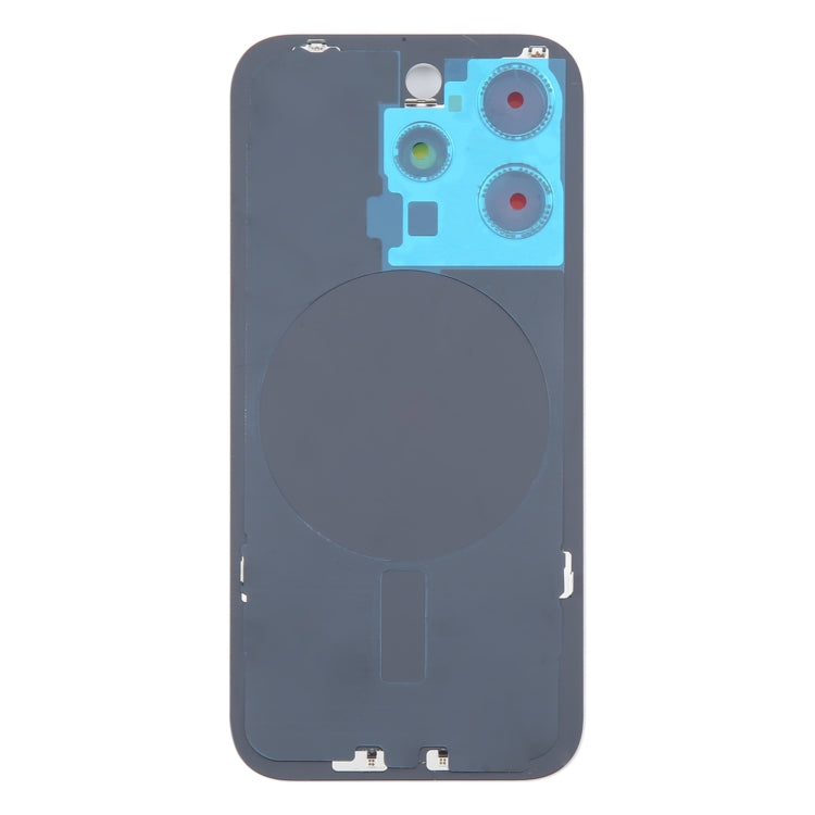 For iPhone 16 Pro Original Glass Battery Back Cover with Camera Lens Cover(Silver)
