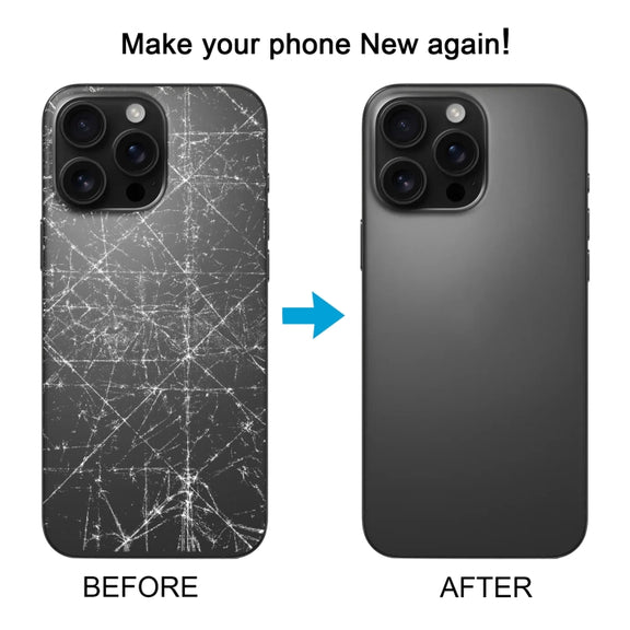 For iPhone 16 Pro Original Glass Battery Back Cover with Camera Lens Cover(Silver)