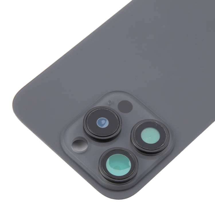 For iPhone 16 Pro Original Glass Battery Back Cover with Camera Lens Cover + MagSafe Magnet(Black) - free shipping - PMC Jewellery - Order now!