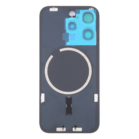 For iPhone 16 Pro Original Glass Battery Back Cover with Camera Lens Cover + MagSafe Magnet(Silver)