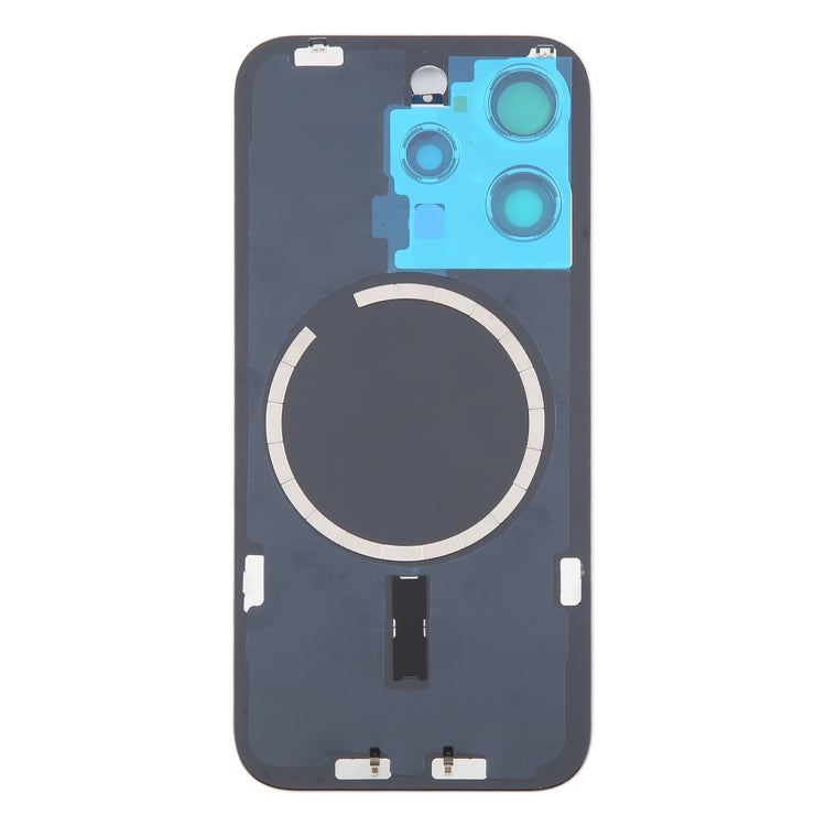 For iPhone 16 Pro Original Glass Battery Back Cover with Camera Lens Cover + MagSafe Magnet(Silver)