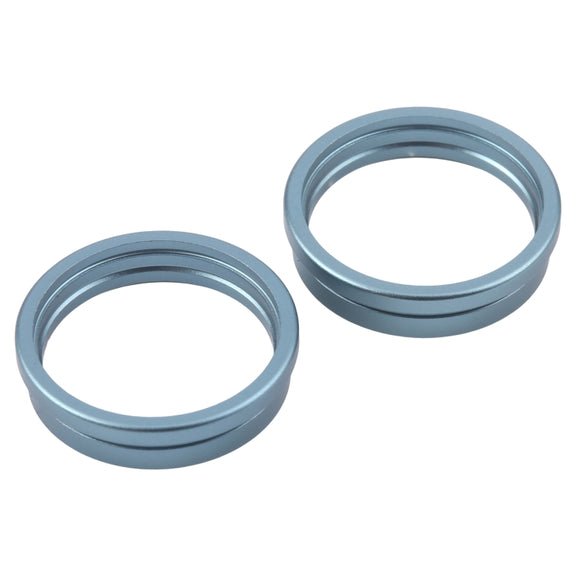 For iPhone 16 2pcs/set Rear Camera Glass Lens Metal Outside Protector Hoop Ring (Green)