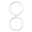 For iPhone 16 2pcs/set Rear Camera Glass Lens Metal Outside Protector Hoop Ring (Silver) -  by PMC Jewellery | Online Shopping South Africa | PMC Jewellery | Buy Now Pay Later Mobicred