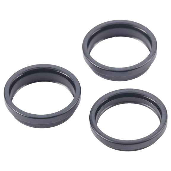 For iPhone 16 Pro 3pcs/set Rear Camera Glass Lens Metal Outside Protector Hoop Ring (Black)