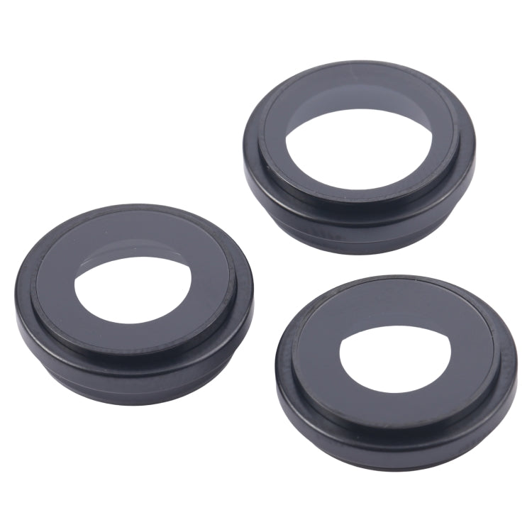 For iPhone 16 Pro Max 3pcs/Set Camera Lens Cover (Black)