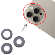 For iPhone 16 Pro Max 3pcs/Set Camera Lens Cover (Black)
