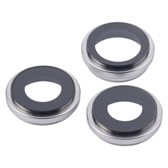 For iPhone 16 Pro 3pcs/Set Camera Lens Cover (Silver)