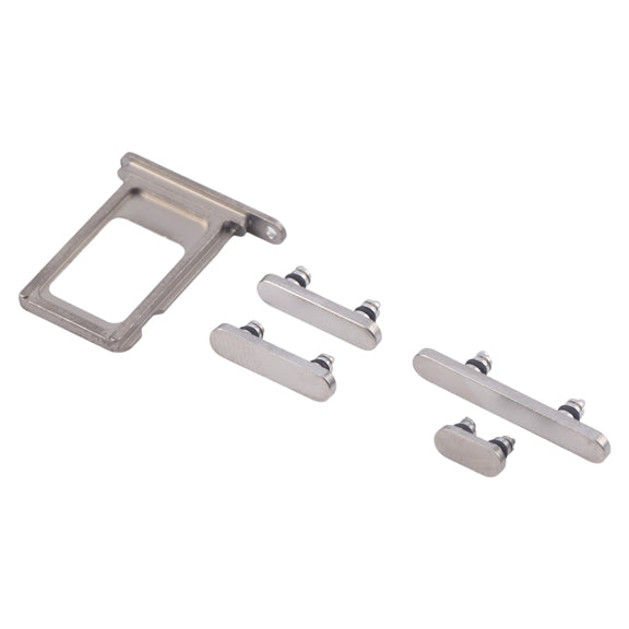 For iPhone 16 Pro Original SIM Card Tray + SIM Card Tray + Side Keys (Silver)