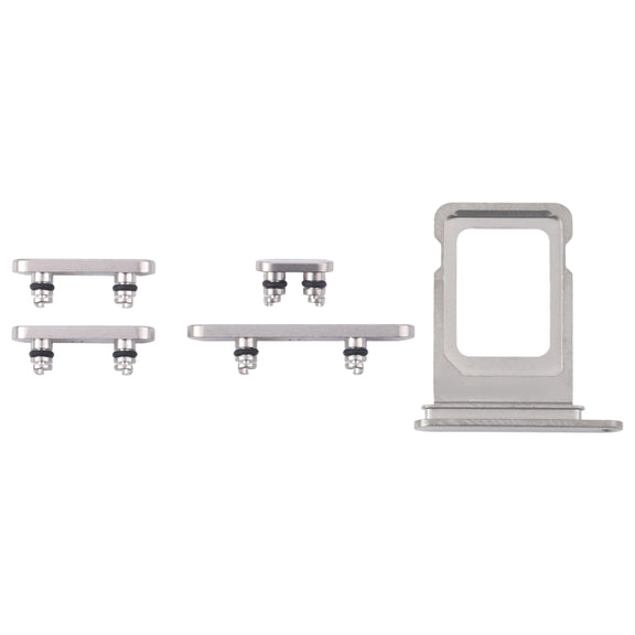 For iPhone 16 Pro Original SIM Card Tray + SIM Card Tray + Side Keys (White)