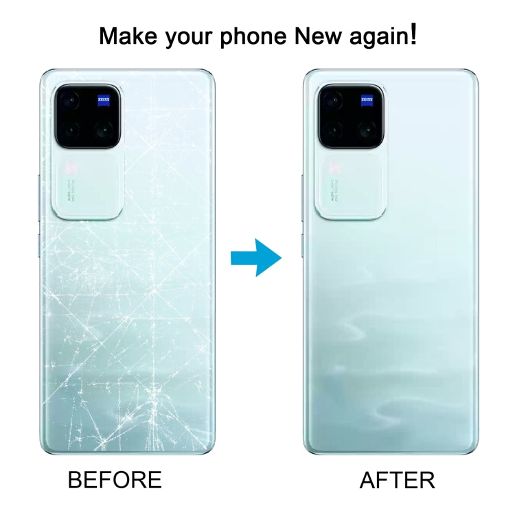 For vivo V30 Pro Battery Back Cover with Camera Lens Cover(Blue) - Back Cover by PMC TechLife | Online Shopping South Africa | PMC TechLife | Buy Now Pay Later Mobicred