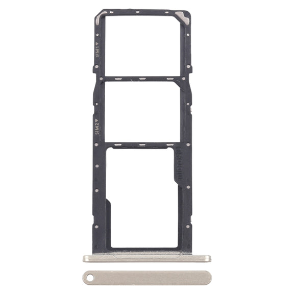 For Samsung Galaxy A06 SM-A065F Original SIM Card Tray + SIM Card Tray + Micro SD Card Tray (Gold)