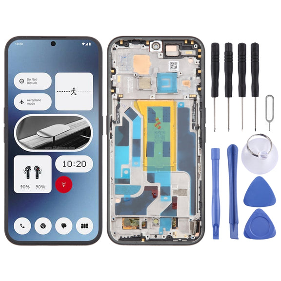 For Nothing Phone (2A) A142 5G Original AMOLED LCD Screen Digitizer Full Assembly with Frame (Black)