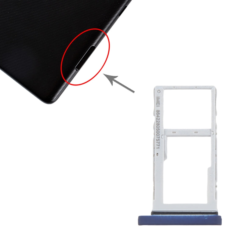 For TCL Tab 10s 4G Original SIM + Micro SD Card Tray (Blue) - For TCL by PMc TechLife | Online Shopping South Africa | PMc TechLife | Buy Now Pay Later Mobicred