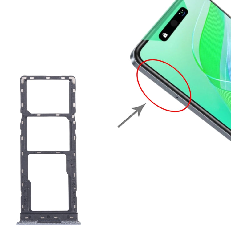 For Infinix Smart 8 X6525 5pcs SIM Card Tray + SIM Card Tray + Micro SD Card Tray (Silver) - Card Tray by PMc TechLife | Online Shopping South Africa | PMc TechLife | Buy Now Pay Later Mobicred