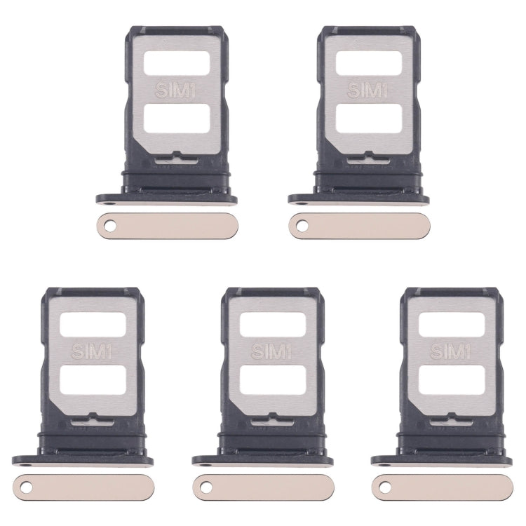 For Infinix Zero 30 4G X6731 5pcs SIM Card Tray + SIM Card Tray (Gold) - Card Tray by PMc TechLife | Online Shopping South Africa | PMc TechLife | Buy Now Pay Later Mobicred