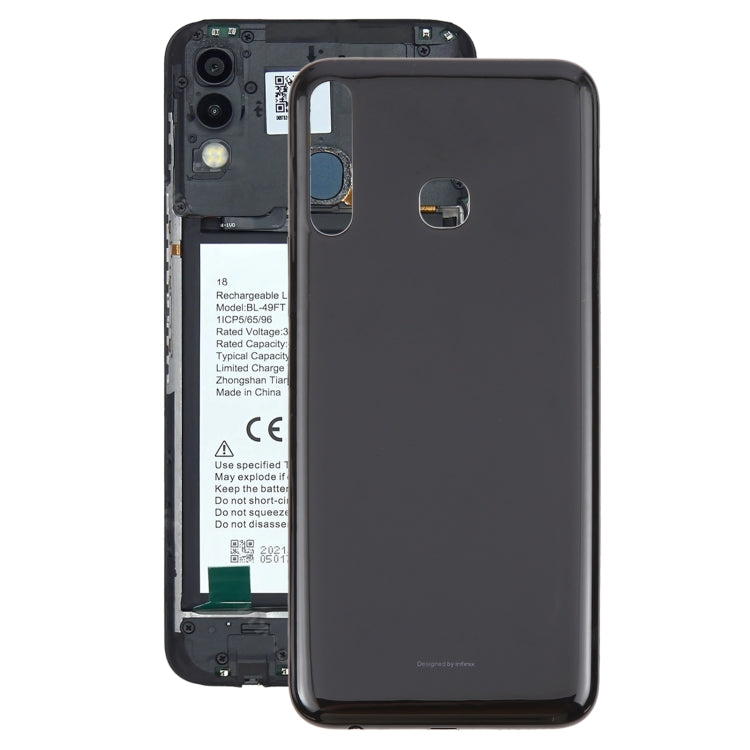 For Infinix Hot 8 Lite X650 Original Battery Back Cover(Black) - Back Cover by PMc TechLife | Online Shopping South Africa | PMc TechLife | Buy Now Pay Later Mobicred