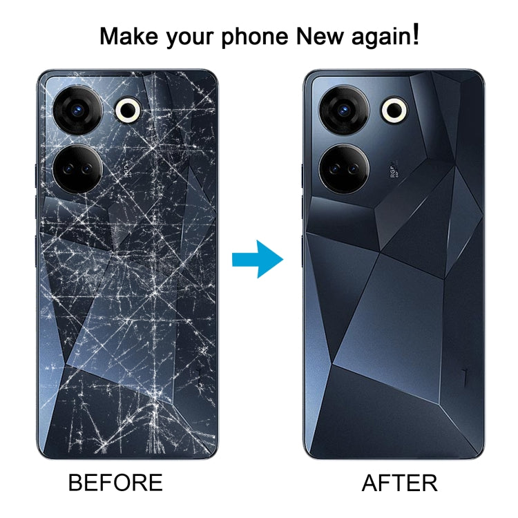 For Tecno Camon 20 Original Battery Back Cover(Black) - Back Cover by PMc TechLife | Online Shopping South Africa | PMc TechLife | Buy Now Pay Later Mobicred
