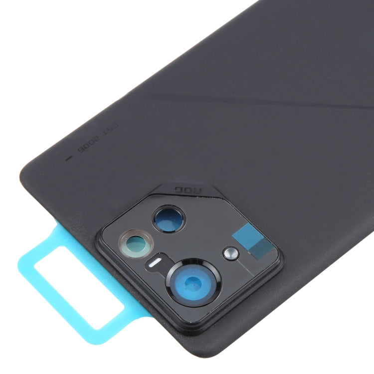 For Asus ROG Phone 8 Pro AI2401 AI2401_A Global Original Glass Battery Back Cover with Camera Frame(Matte Black) - Back Cover by PMC TechLife | Online Shopping South Africa | PMC TechLife | Buy Now Pay Later Mobicred