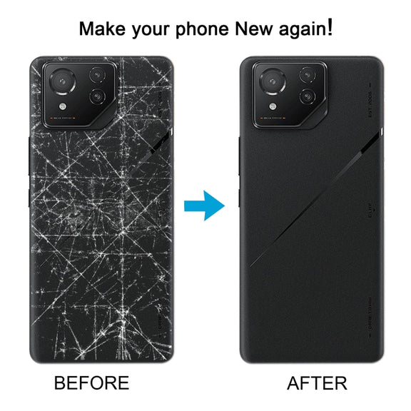 For Asus ROG Phone 8 Pro AI2401 AI2401_A Global Original Glass Battery Back Cover with Camera Frame(Grey)