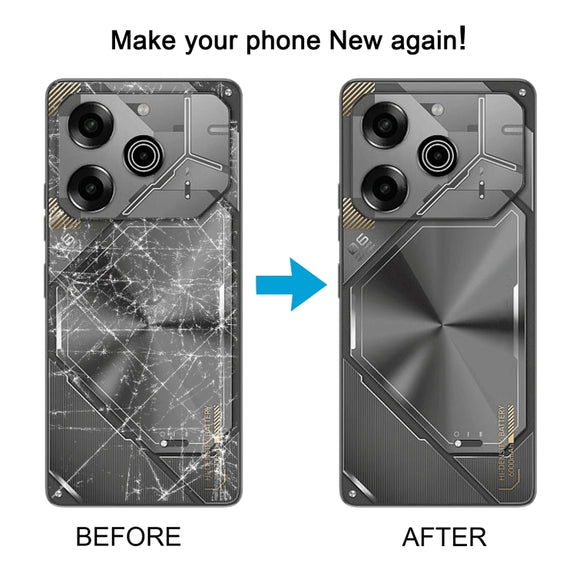 For Tecno Pova 6 Original Battery Back Cover(Black)