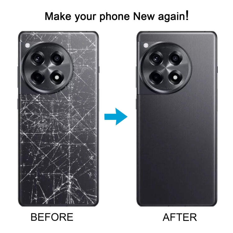 For OnePlus 12R Battery Back Cover with Camera Lens Cover(Gold) - Back Cover by PMC TechLife | Online Shopping South Africa | PMC TechLife | Buy Now Pay Later Mobicred
