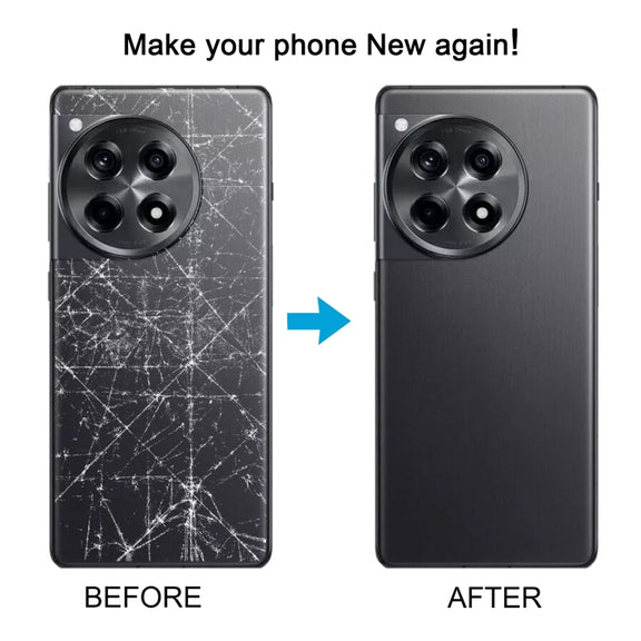 For OnePlus 12R Battery Back Cover with Camera Lens Cover(Gold)