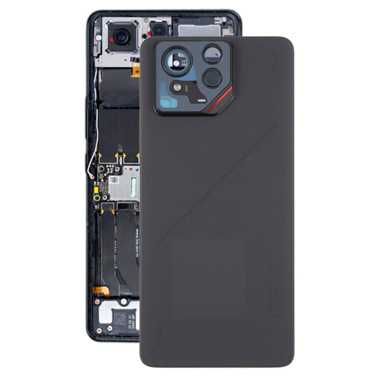 For Asus ROG Phone 9 Pro 5G Original Glass Battery Back Cover with Camera Frame(Matte Black) - Back Cover by PMC TechLife | Online Shopping South Africa | PMC TechLife | Buy Now Pay Later Mobicred