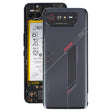 For Asus ROG Phone 6 AI2201-C AI2201-F Glass Battery Back Cover with NFC/Light Cable(Black Red) - Back Cover by PMC TechLife | Online Shopping South Africa | PMC TechLife | Buy Now Pay Later Mobicred