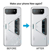 For Asus ROG Phone 6 Pro AI2201-D Glass Battery Back Cover with NFC/LCD(White)