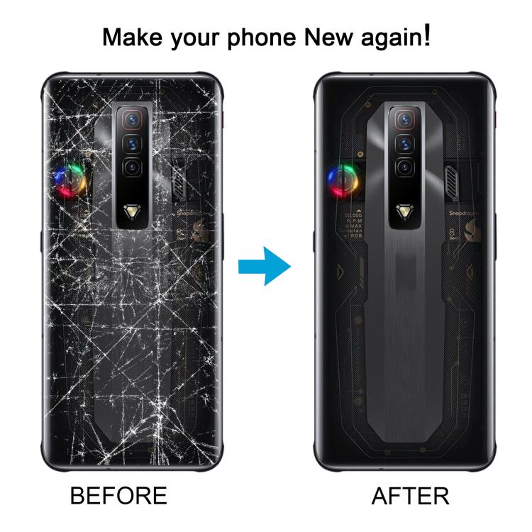 For ZTE nubia Red Magic 7S Glass Battery Back Cover(Transparent) - For ZTE by PMC TechLife | Online Shopping South Africa | PMC TechLife | Buy Now Pay Later Mobicred