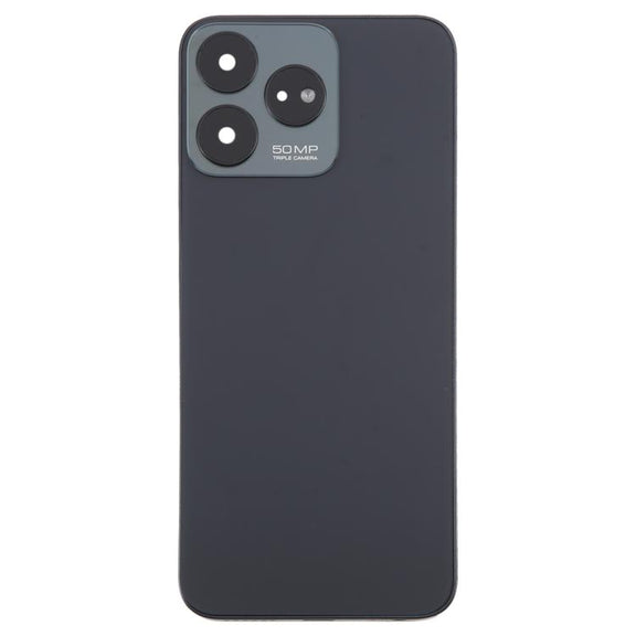 For ZTE Axon 50 Lite 8050 Glass Battery Back Cover with Middle Frame / Camera Lens Cover(Black)