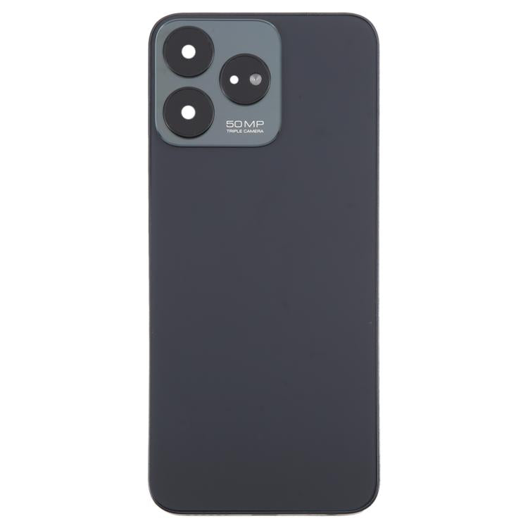 For ZTE Axon 50 Lite 8050 Glass Battery Back Cover with Middle Frame / Camera Lens Cover(Black)
