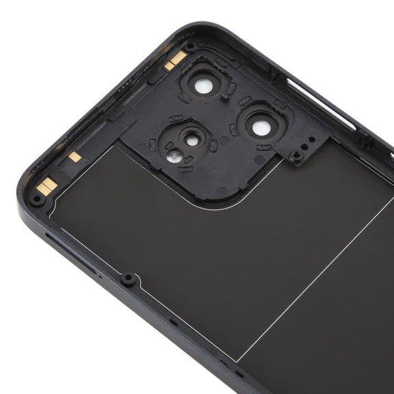 For ZTE Axon 50 Lite 8050 Glass Battery Back Cover with Middle Frame / Camera Lens Cover(Black)