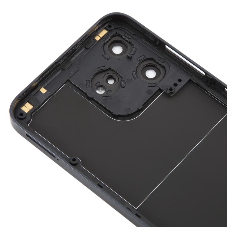 For ZTE Axon 50 Lite 8050 Glass Battery Back Cover with Middle Frame / Camera Lens Cover(Black)