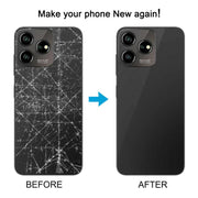 For ZTE Axon 50 Lite 8050 Glass Battery Back Cover with Middle Frame / Camera Lens Cover(Black)