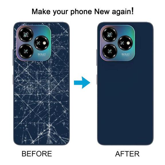 For ZTE Axon 60 Lite Z2356 Glass Battery Back Cover with Middle Frame / Camera Lens Cover(Gold)