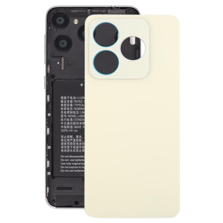 For ZTE Blade V60 Design Z2350 Glass Battery Back Cover with Adhesive(Gold) - For ZTE by PMC TechLife | Online Shopping South Africa | PMC TechLife | Buy Now Pay Later Mobicred