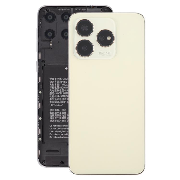 For ZTE Axon 60 / V60 Z2356 Glass Battery Back Cover with Middle Frame / Camera Lens Cover(Gold) - For ZTE by PMC TechLife | Online Shopping South Africa | PMC TechLife | Buy Now Pay Later Mobicred