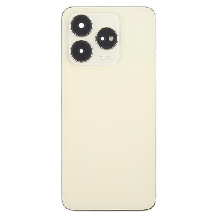 For ZTE Axon 60 / V60 Z2356 Glass Battery Back Cover with Middle Frame / Camera Lens Cover(Gold)