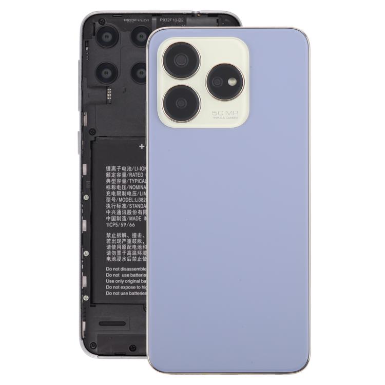 For ZTE Axon 60 / V60 Z2356 Glass Battery Back Cover with Middle Frame / Camera Lens Cover(Purple) - For ZTE by PMC TechLife | Online Shopping South Africa | PMC TechLife | Buy Now Pay Later Mobicred