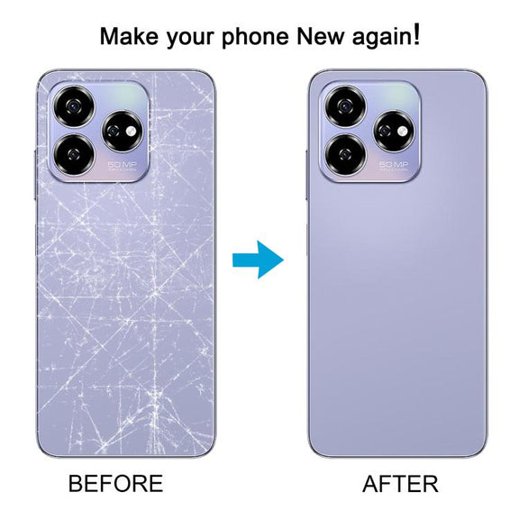For ZTE Axon 60 / V60 Z2356 Glass Battery Back Cover with Middle Frame / Camera Lens Cover(Gold)