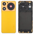 For ZTE nubia Music Z2353 Glass Battery Back Cover with Middle Frame / Camera Lens Cover(Yellow) - For ZTE by PMC TechLife | Online Shopping South Africa | PMC TechLife | Buy Now Pay Later Mobicred