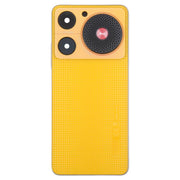For ZTE nubia Music Z2353 Glass Battery Back Cover with Middle Frame / Camera Lens Cover(Yellow)