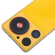 For ZTE nubia Music Z2353 Glass Battery Back Cover with Middle Frame / Camera Lens Cover(Yellow)