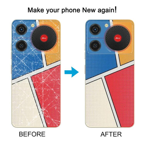 For ZTE nubia Music Z2353 Glass Battery Back Cover with Adhesive(Yellow)
