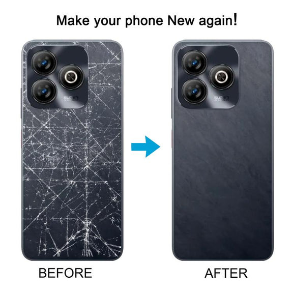 For ZTE Blade A75 4G Z2359 Battery Back Cover with Middle Frame / Camera Lens Cover(Black)