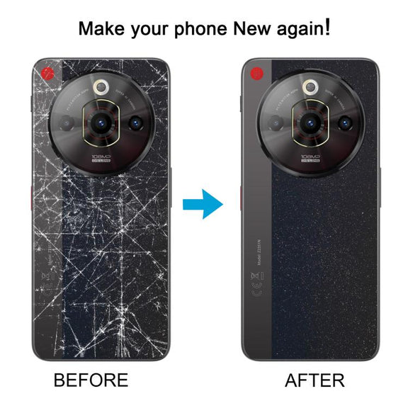 For ZTE nubia Focus Pro Z2351N Glass Battery Back Cover with Middle Frame / Camera Lens Cover(Black)