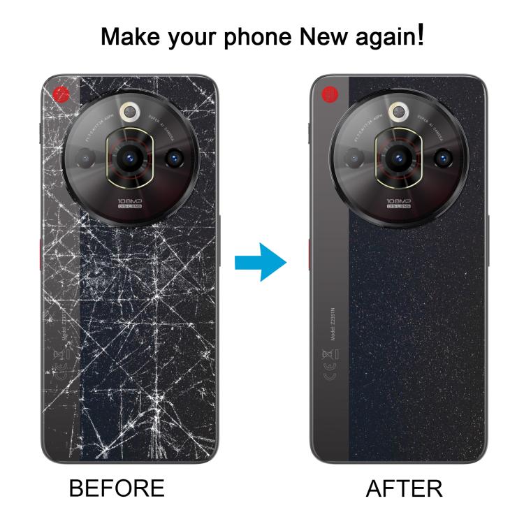 For ZTE nubia Focus Pro Z2351N Glass Battery Back Cover with Middle Frame / Camera Lens Cover(Black)